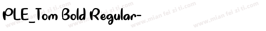 PLE_Tom Bold Regular字体转换